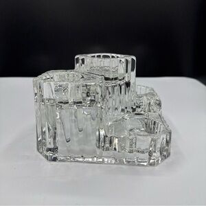 Partylite 24% Lead Crystal Castle 5 Tealight Candle Holder